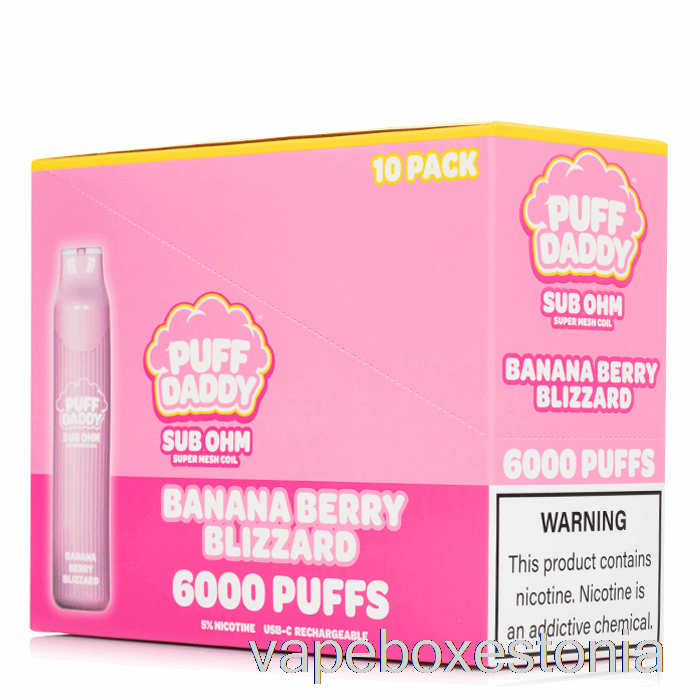 Vape Box Estonia [10-pack] Puff Daddy 6000 ühekordne